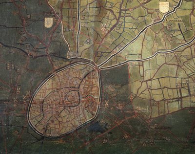 Karte von Brugse Vrije von Pieter Porbus